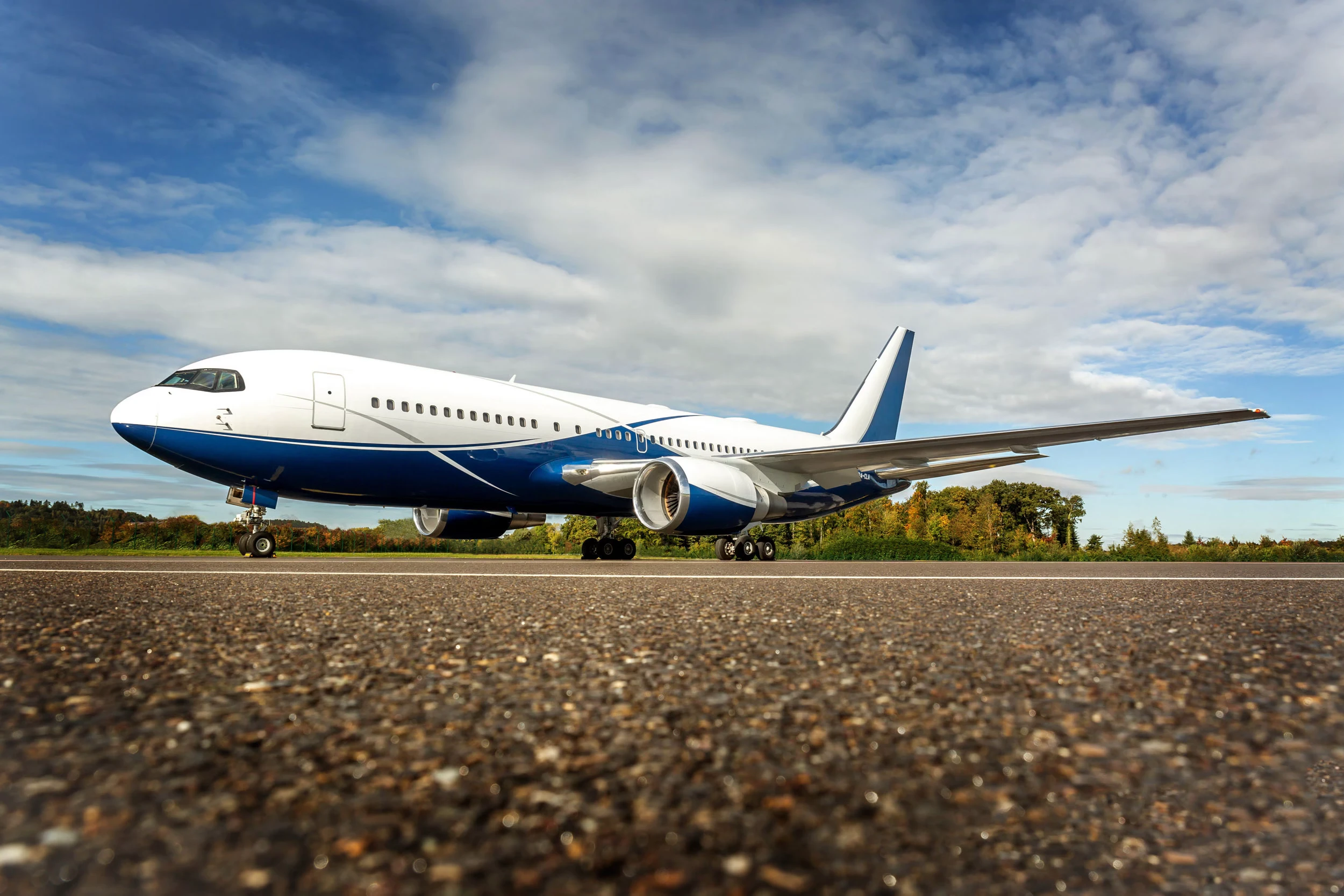 Boeing BBJ 767 VIP en livrée privée, vue extérieure