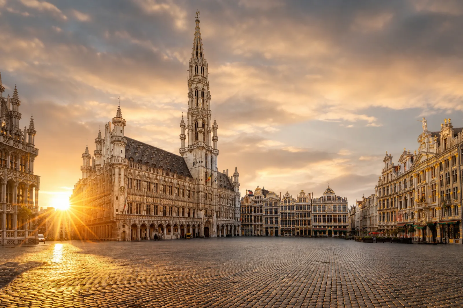 Brussels by private jet — the Grand-Place and its gilded facades