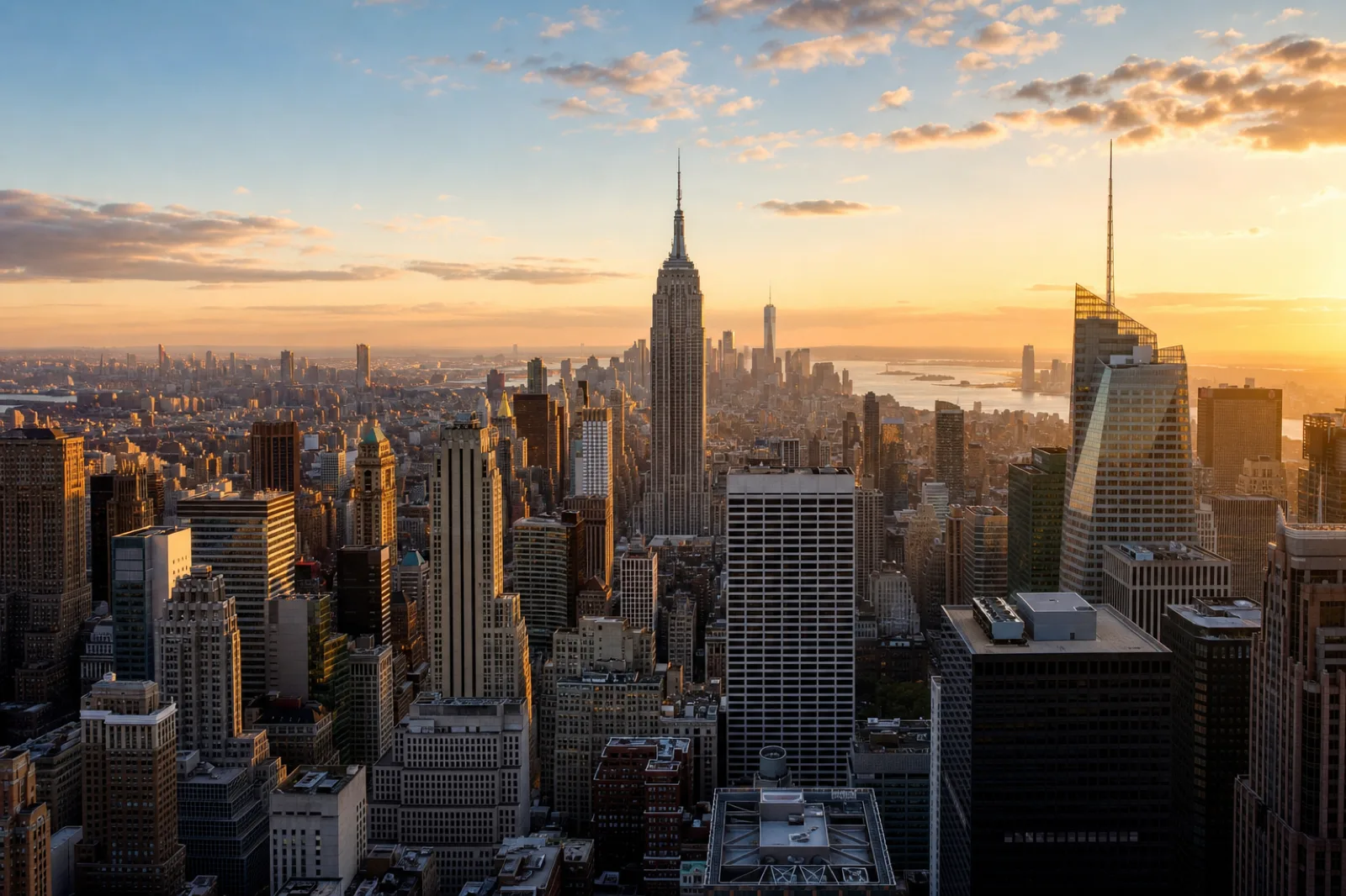 New York by private jet — the Manhattan skyline